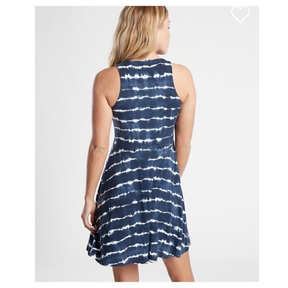 Athleta Santorini Thera Printed Dress Blue 2x - Picture 2 of 7